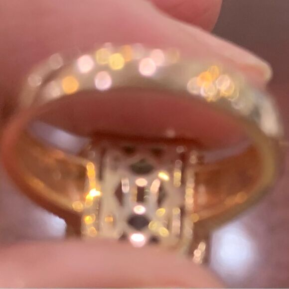 Antique setting in Rose gold over . . Size 7 . Blush zircon - Picture 4 of 5